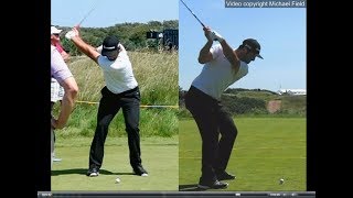 Jon Rahm golf swing  Long Iron faceon amp downtheline July 2017 [upl. by Ssitnerp503]