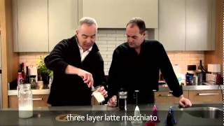 aerolatte  milk frother makes three layer caffè latte macchiato [upl. by Premer]