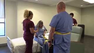 Physical Therapy Transfer Training  How To Transfer From Wheelchair To Bed [upl. by Gonick]