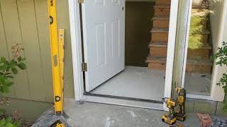 Jeld Wen Front Door Installation  Really crappy products and craftsmanship PART 1 [upl. by Nohsal]