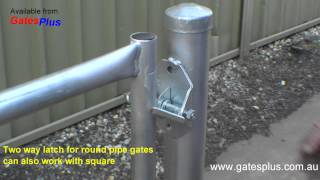 Gate Latch 2 way for round pipe and square [upl. by Nanreik]