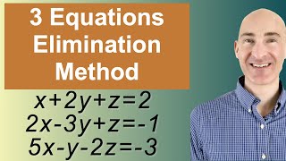 Solving Systems of 3 Equations Elimination [upl. by Yaral]