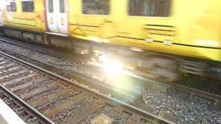 Merseyrail 507 009 making arcs at Birkdale station [upl. by Sihunn627]