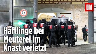 Gefängnismeuterei Polizei stürmt Knast in Thüringen  JVA Untermaßfeld [upl. by Noscire]